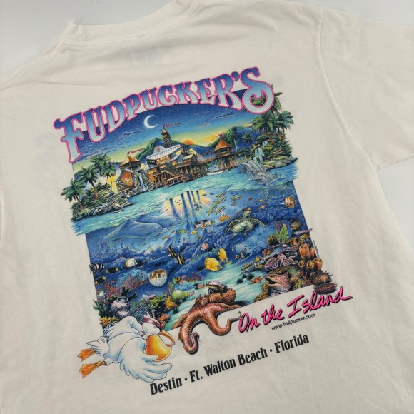 Fudpucker's Trading Company T Shirt Adult Medium Florida Beach Graphic - Picture 1 of 6